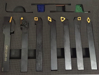 Набор резцов с мех.креплением пластин, сечение 25х25 мм, 7 шт.